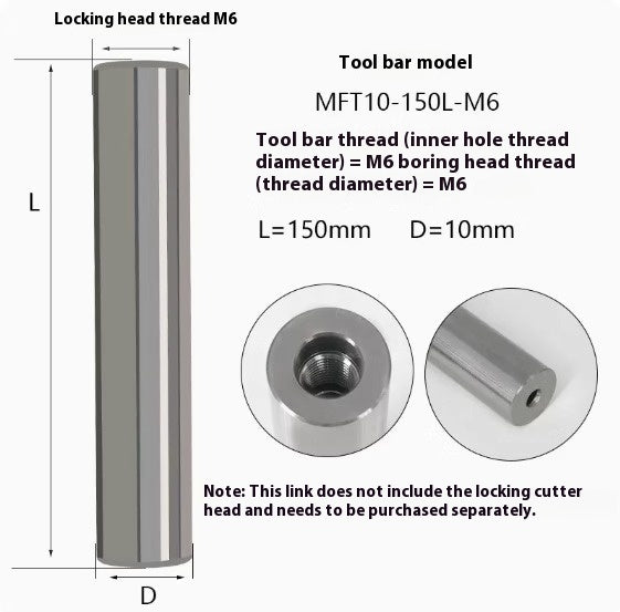 6034 MFT tungsten steel anti-vibration cutter shank lock tooth cutter shank high precision end milling cutter shank monolithic alloy interchangeable carbide head Shandong Denso Pricision Tools Co.,Ltd.
